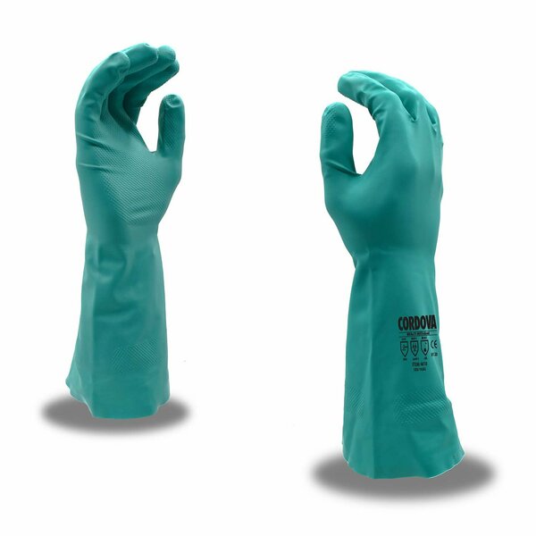Cordova Green, 11 mil, Premium Unlined Nitrile Gloves - Size 8, 12PK 4408